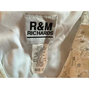 Womens R&M Richard Vintage White Sparkle & Stitched Sleeveless Blouse Top Sz 12 thumbnail 4