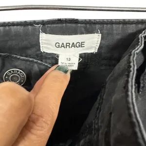 Garage Womens Sz 13 Faded Black Cargo Baggy High Rise Y2K Skate Grunge Pants thumbnail 6
