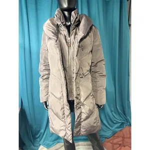 Lauren‎ Ralph Lauren Womens Taupe Down Filled Puffer Toggle Parka Coat Large thumbnail 2
