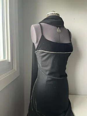 Vintage Betsy & Adam by Cocktail Dress Jas Lene Black Whimsigoth Formal thumbnail 9