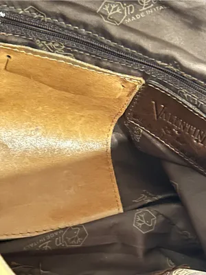 Valentina Brown Leather Interior Tote Tan thumbnail 7