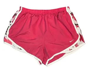 Nike Pink Gym Shorts with Side Panel Graphics thumbnail 1