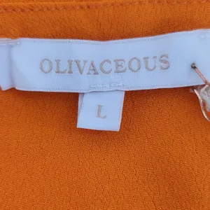 Olivaceous Orange Sundress with Ruched Bust NWT Size Large Orange Slip Dress thumbnail 6