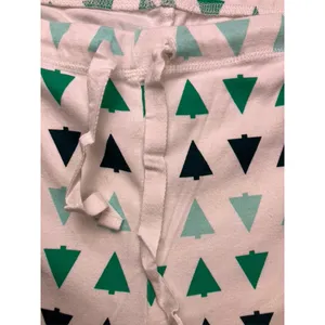 Primary Pajama Pants Womens Large White Green‎ Tree Print Organic Cotton thumbnail 3