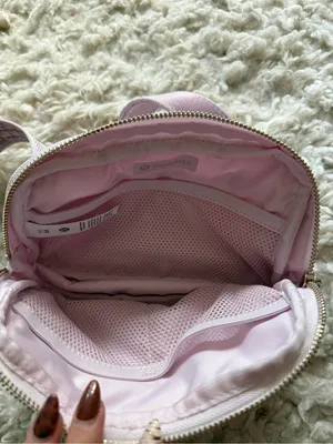 lululemon athletica Light Pink Crossbody Belt Bag with Gold Logo thumbnail 3