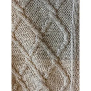 Carraig Donn Cardigan Sweater Cream Merino Wool Aran Knit Irish Fisherman thumbnail 7