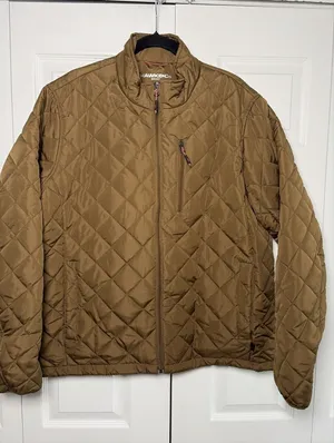 Hawke & Co Sport Quilted Jacket Womens Size‎ XL Brown Puffer Performance thumbnail 1