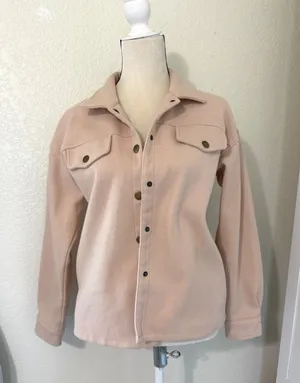 Camellia‎ Women's Fleece Shacket, Size Small thumbnail 1