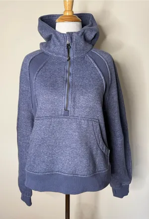 Lululemon Blue Purple Oversized Scuba 1/2 Zip Hoodie thumbnail 1