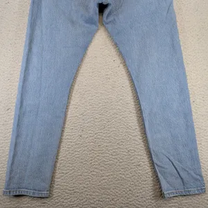 Levis Premium 501 S Skinny Jeans Light Wash High Rise Button Fly Blue Denim thumbnail 6