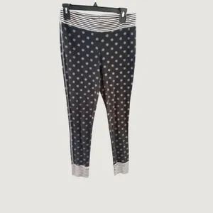 Victorias Secret Womens Black Waffle Knit Snowflake Pajama Set Small Thermal thumbnail 3