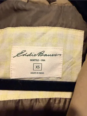 Eddie Bauer Size XS Tan Khaki Button Front Lined Mid Length Trench Coat Jacket thumbnail 10