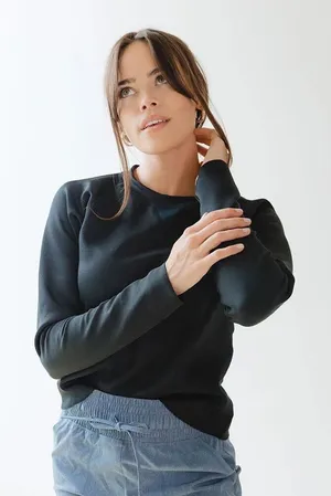 Albion Fit Neo Scuba Sweatshirt in Black XS thumbnail 1