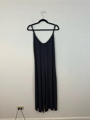 Z Supply Dark Gray Swingy Wide Leg Jumpsuit Spaghetti Strap Size Medium thumbnail 2