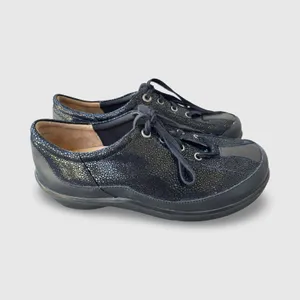 Ziera Alley 40W Black Textured Leather Lace Up Comfort Shoes Super Support thumbnail 7