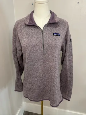 Patagonia Women's Better Sweater 1/4- Zip purple Large thumbnail 2