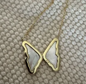 Butterfly Necklace Gold thumbnail 3