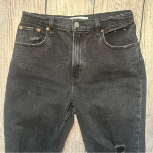 Abercrombie & Fitch Womens 27 Faded Black Ultra‎ High Rise Straight Ankle Jeans thumbnail 2