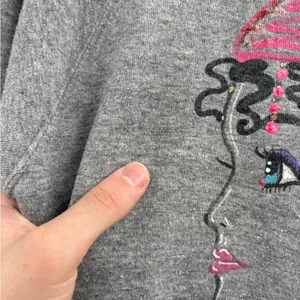 Vintage jerzees handprinted beaded art deco made usa sweatshirt size medium thumbnail 6