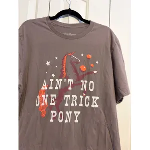 Lucy Jaynes‎ Aint No One Trick Pony Unicorn Graphic Tee Shirt Grey 2XL thumbnail 3