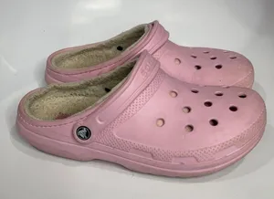 Crocs‎ Pink lined original clogs unisex sizing thumbnail 1