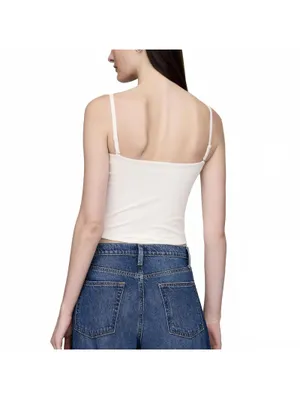 Gap CloseKnit Crop Tube Top Cotton Blend New Off White NWT Small thumbnail 7