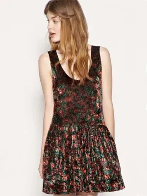 Free People Floral Velvet Dress thumbnail 2