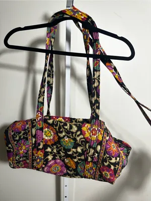 Vera Bradley Night and Day RETIRED Floral Small Duffel & Crossbody Bag Set thumbnail 2