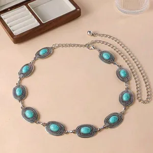 Boho Adjustable Western Metal Gem Decor Waist Chain Belt, Body‎ Belly Jewelry thumbnail 10