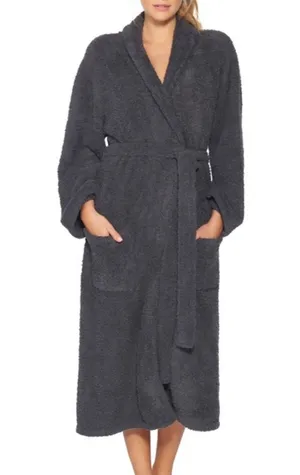 Barefoot Dreams Gray CozyChic Knit Robe #509 thumbnail 1