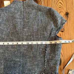 NWT J. McLaughlin Zinnia Tweed Dress Sz 2 Dark Navy/White Lined Fringe Office thumbnail 5