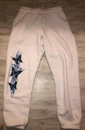 Butterfly White Sweatpants thumbnail 1