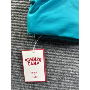 Mindy x Andie Summer Camp The Dolphin Top Teal Bali Blue White Bikini AT351 XS thumbnail 5