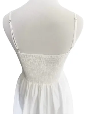 NWOT Mahina Corset Midi Dress White Size Small thumbnail 4