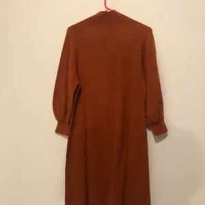 Maeve Anthropologie Midi Sweater Dress Womens Medium Orange Rust Tunic thumbnail 3