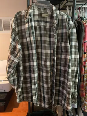 Green and Brown Flannel Size M thumbnail 1
