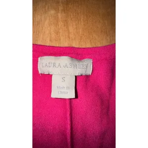 Laura Ashley Womens Hot Pink Rayon Blend Knit Sleeveless Shell Top Size Small‎ thumbnail 2