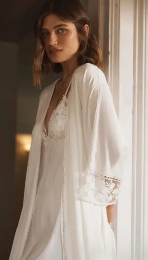 Flora Nikrooz Anthropologie slip and robe thumbnail 1