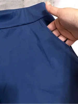 High-Rise Athletic Shorts for Women in Deep Blue thumbnail 4