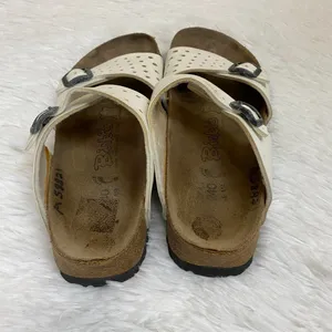 Birkenstock Birki's White Perforated Buckle Strap Sandals Size 240 US 6-6.5 thumbnail 5