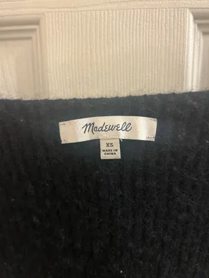Madewell Black Sweater Top thumbnail 3
