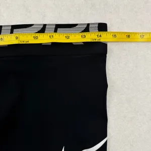 Nike Pro Dri-FIT Women’s Compression Shorts Medium Black Logo Waistband thumbnail 5