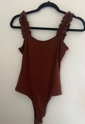 Southmoon Under Brown Ribbed Bodysuit thumbnail 1