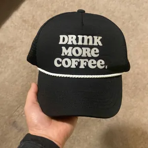 Dutch Bros “Drink More Coffee” Black Trucker Hat thumbnail 1