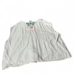 Ariat Womens XL White Embroidered‎ Tie Front Sleeveless Boho Top 10030847 thumbnail 8