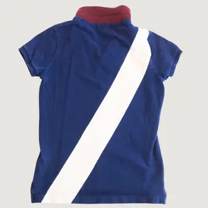 Ralph Lauren Skinny Polo Women M Navy White Sash Crest Equestrian Vintage Y2K thumbnail 2