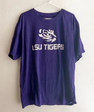 Russell Athletic LSU tigers tshirt purple thumbnail 1