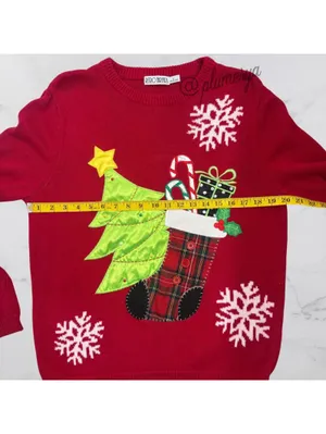 Retro Threads Ramie Cotton Women’s Holiday Christmas Cottage Sweater Size L thumbnail 4
