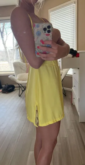 WHITE FOX Yellow mini dress thumbnail 2