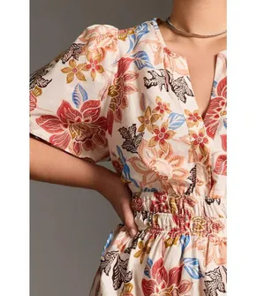 NWT Anthropologie Maeve Somerset Maxi in Botanical Floral Print Cotton Dress XS thumbnail 2